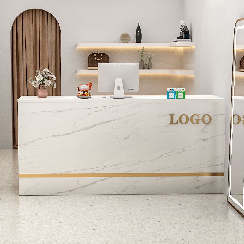 吧台收银柜台店铺小型服装店柜台简约现代商用吧台桌公司前台接待