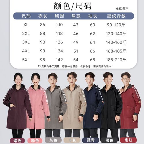 秋冬加绒劳保大褂工作服防尘物流搬运工长袖防水防油罩衣男女新款