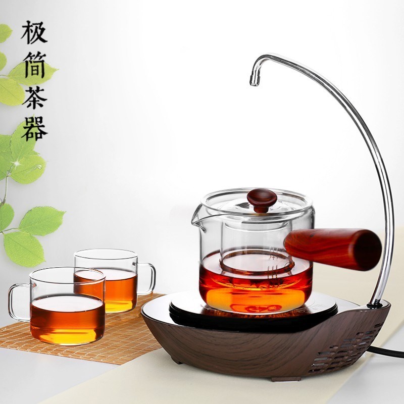 新羽玻璃泡茶壶侧把过滤煮茶器单壶电陶炉高温花茶家用茶具套装