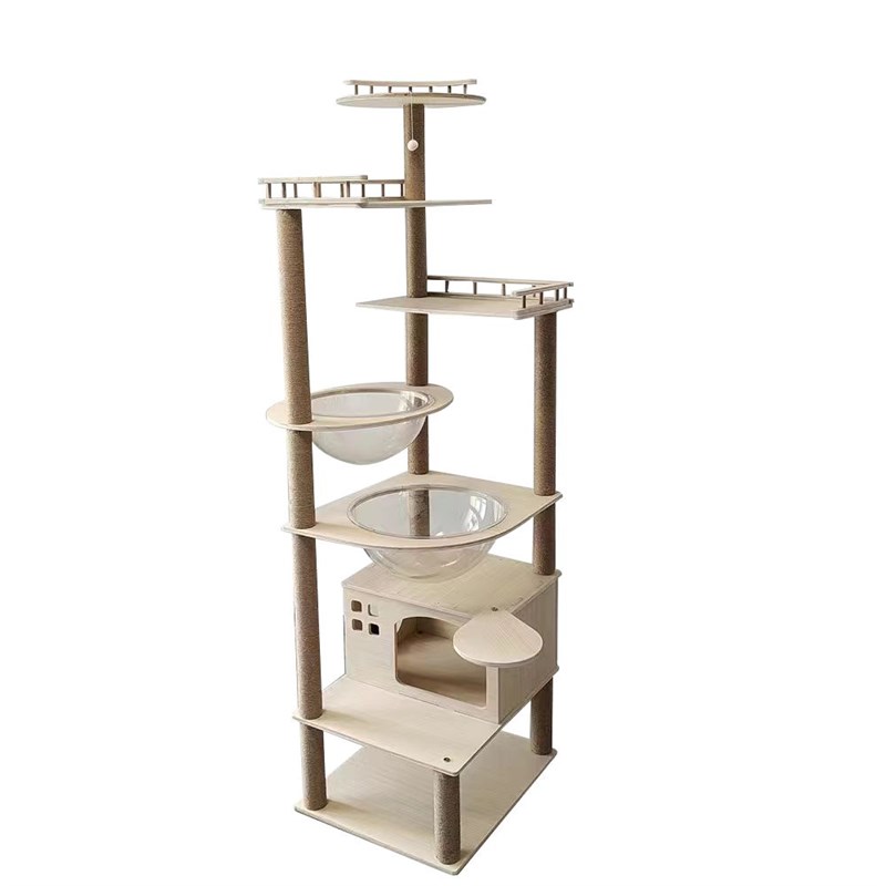 实木柱子猫爬架可水洗实木猫爬架大猫肥猫可用实木柱太空舱猫别墅