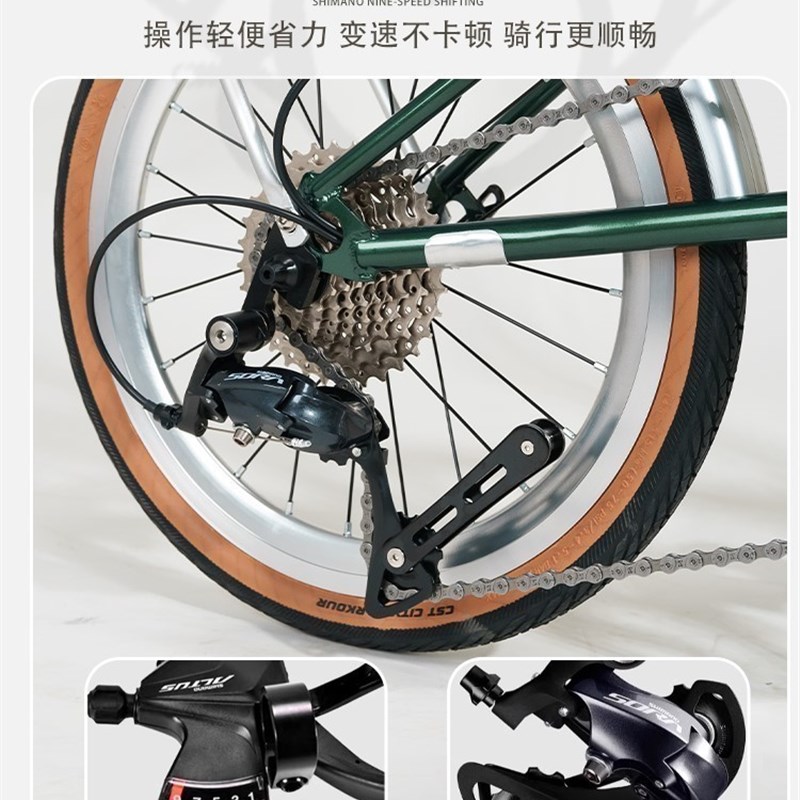 超轻成人折叠式自行车,新款后备箱折叠式女性自行车,轻便,可在地