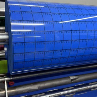 印刷机刻度线衬垫带标尺刻度衬垫水墨蓝色柔印滚筒U画线衬垫高回