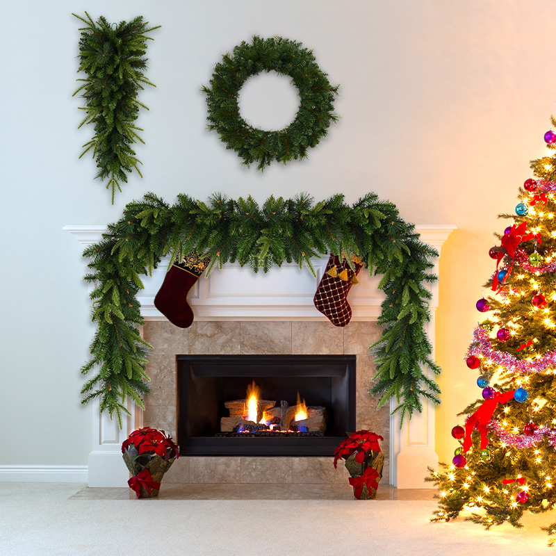 圣诞节花环门挂门饰壁挂手工藤编藤条挂饰装饰摆件氛围场景布置