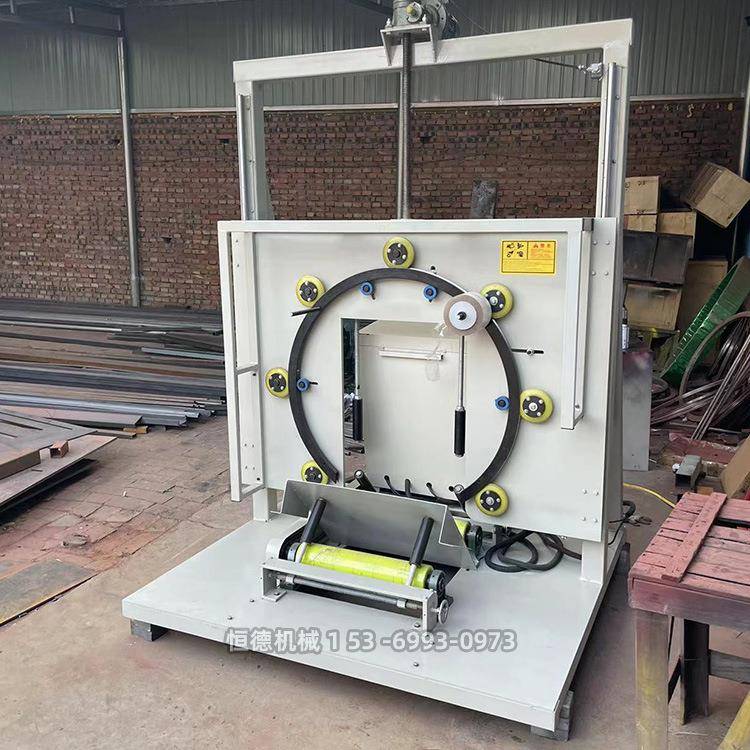 电线电缆缠膜机全自动编织缠绕包装机轮胎裹膜机立式绕膜打包机