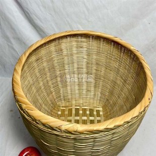竹编制品箩筐筐谷竹楼婚庆小罗框扁担淘米箩篼结婚家用挑竹筐罗兜