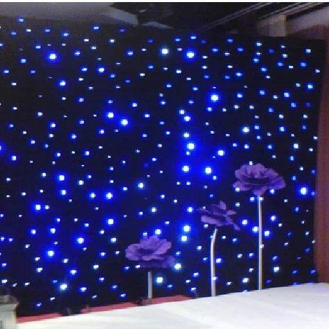 婚庆阻星空光销燃演出布 布灯光LED背景幕布星KTV星空布 厂价直