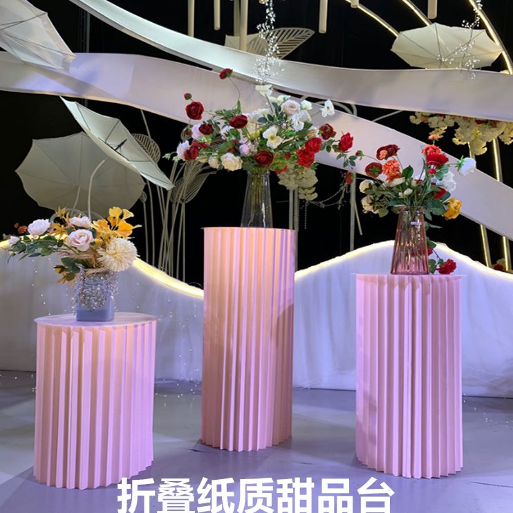 礼品纸可折叠服装店展示美陈甜品台橱窗展柜展创意陈列质罗马柱架