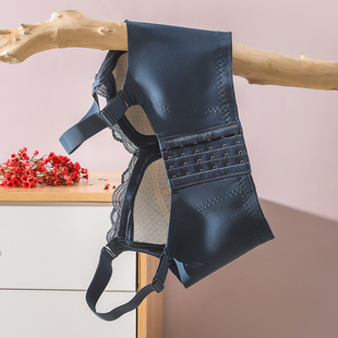 内衣女薄款 文胸罩 大胸显小收副乳防下垂束胸les超平超薄聚拢大码