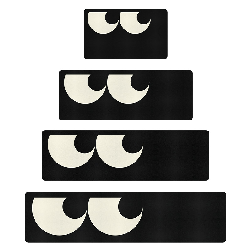 家用长条厨房地垫防滑防油可擦免洗皮革防水橡胶底地毯ins风脚垫