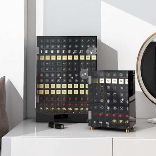 精致高颜值透明亚克力口红收纳盒多格长管唇釉高端防尘整理架ins