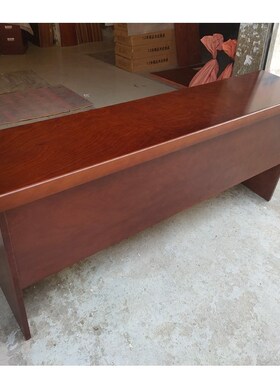 会议桌长桌培训桌单位学校培训红色中式油漆课桌条形桌长方形办公