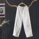 棉裤 直筒裤 2025冬夹棉加厚亚麻裤 文艺百搭绗线g压线纯色保暖长裤