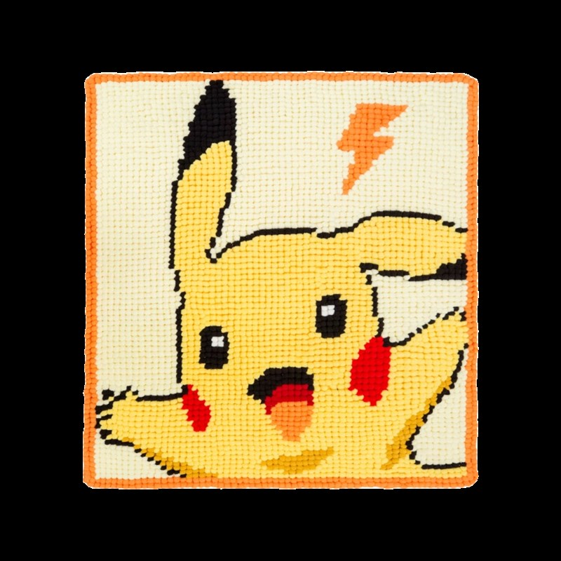 雪球粒diy手工编织比卡丘像素毯材料包卡通儿童家居沙发午睡毛毯