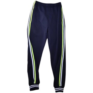 中小学生校服长裤棉质冬加绒加厚儿童园服束口班服双白收口绿白杠