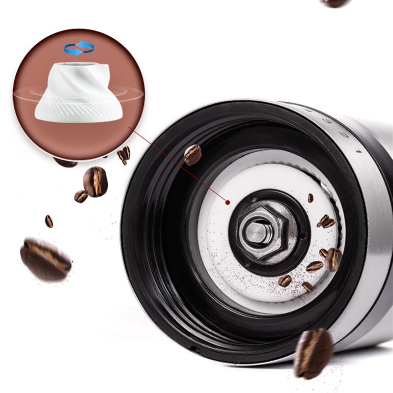 新款手动便携式现磨咖啡机 家用小型研磨器 不锈钢咖啡磨豆机