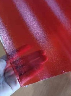 潘通185C红色磨砂半透明PC波浪瓦幕墙阳光板立面装饰波纹板隔断墙
