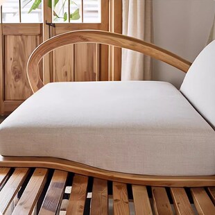 前低后高沙发垫老式 红木坐L垫靠背弧形加厚垫子加 实木海绵垫中式