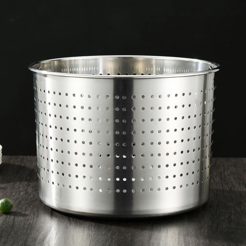 商用卤肉桶不锈钢卤虾桶加厚卤桶锅熬冲孔家用油翅片小龙虾厨房放