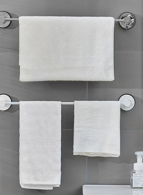 Cobi Haus吸盘毛巾架 免打孔浴室毛巾杆 架洗手间浴巾收纳挂架