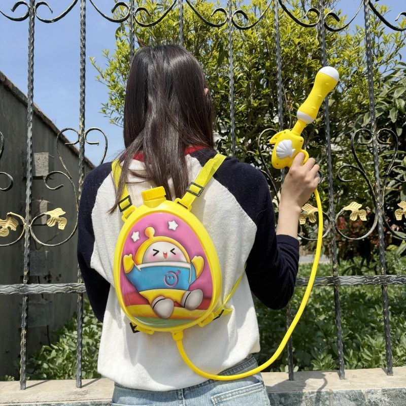 小黄蛋仔儿童益智男孩女孩3-7周岁4-10岁夏天户外抽拉式背包水枪5