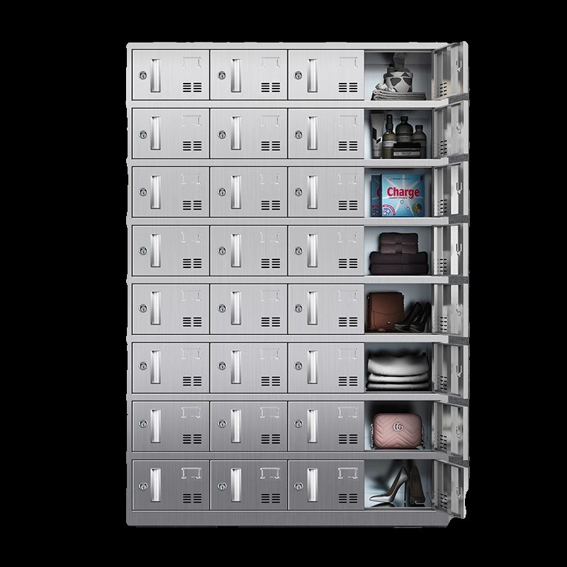 304不锈钢更衣柜工厂无尘车间浴室员工更衣柜多门鞋子储物收纳柜