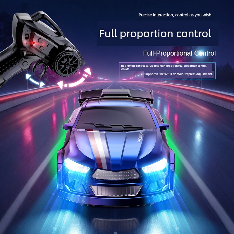 1:64四轮驱动漂移Rc迷你跑车桌面遥控汽车轻型赛车男孩儿童玩具充