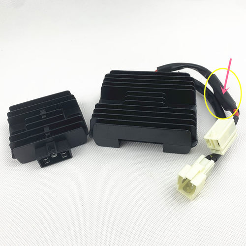 适用三轮摩托车配件棕审国四电喷整流器稳压器充电硅整流