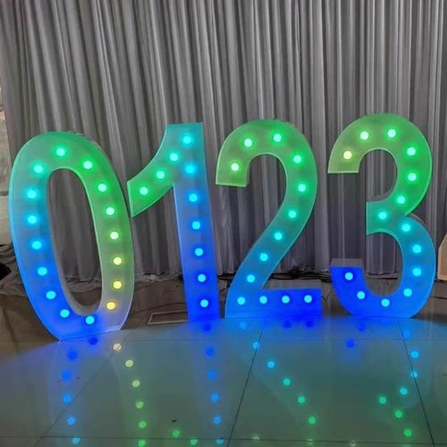 婚庆发光英文球泡颗粒字母灯求婚灯七彩变色字母灯led数字灯定制