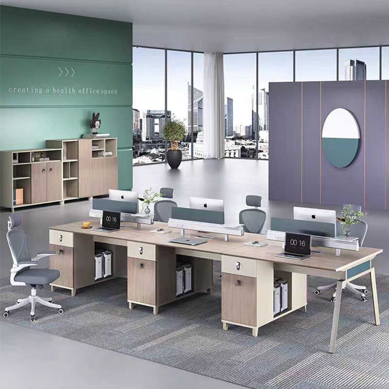 办公桌子办公室职员办公桌员工电脑桌单双2/6/四人位财务办公桌椅