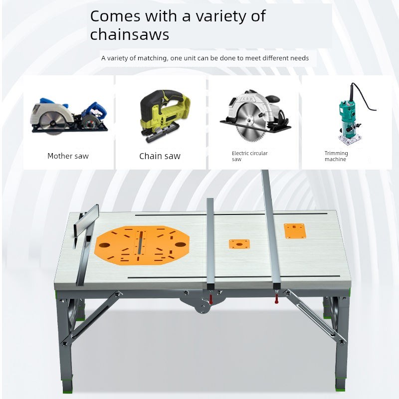 木工锯台小型装修倒装推台锯便携折叠锯台升降工作台多功能操作台