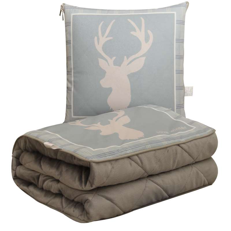 抱枕被子两用加厚抱枕办公室沙发靠垫空调被车用汽车小被子午睡毯