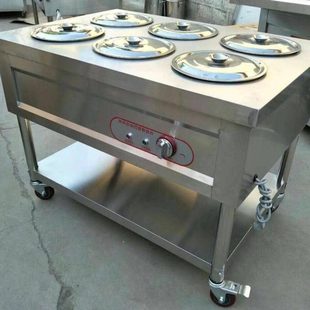 不锈钢商用保温粥车汤桶车3468桶粥车保温台保温粥台粥快餐保温车