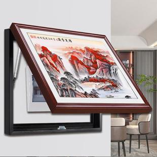 202532新箱款 饰画025HT 免打孔遮挡配电箱电闸 实木源电表装 新中式