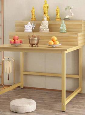 新中式轻奢佛桌YNK现代奉供三低层家用香案台简易组装度刨花密板