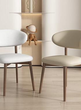 现代简约仿椅子酒店餐厅家用休闲奢奶油轻风VSL设计木师靠背餐椅