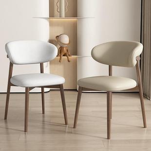 现代简约仿椅子酒店餐厅家用休闲奢奶油轻风VSL设计木师靠背餐椅
