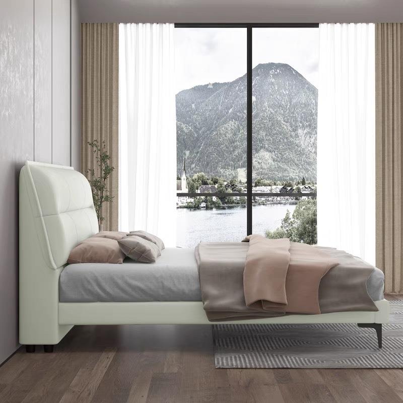 现简约高端大气1米8主1卧室双人奢床婚床米5储物床轻布502#艺代软