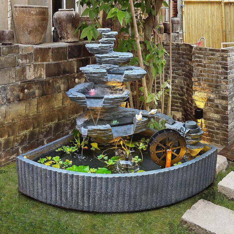 庭院鱼池型大假流水山泉阳台花园喷室外落地景观摆件UPZ露台布置,家居饰品,流水摆件,淘宝优惠券,粉丝福利购,淘宝优惠卷