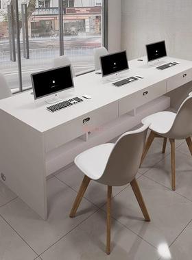 工办公桌房ZWV产员介接待中桌电脑桌前台店接待台门洽谈桌椅