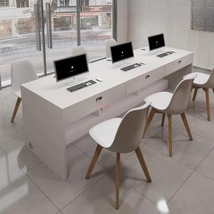 工办公桌房ZWV产员介接待中桌电脑桌前台店接待台门洽谈桌椅