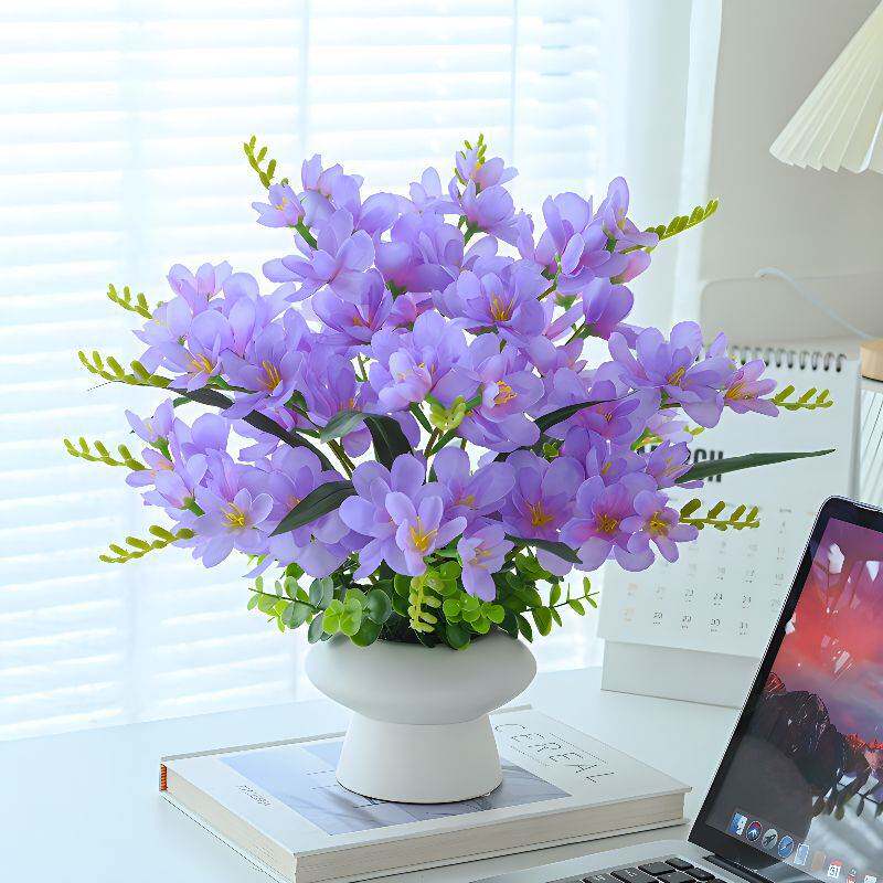 蝴蝶兰花假花桌面摆设轻奢插花艺客厅餐桌玄关装饰品摆件