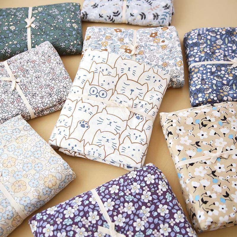 纯TTmfxfrw小清新碎花棉床针织棉床单床笠单床件品田园风罩