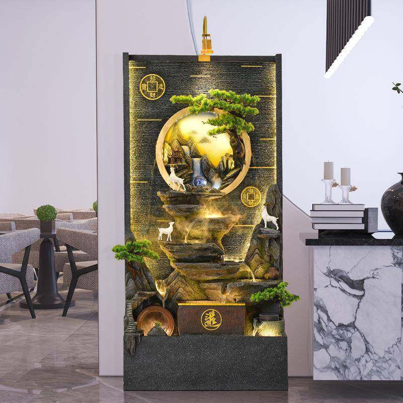 水幕流水屏风办公隔墙断装饰室室内庭外院假山鱼池喷泉UDC造景观,家居饰品,流水摆件,淘宝优惠券,粉丝福利购,淘宝优惠卷