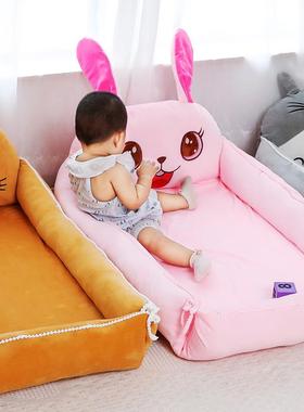 婴儿床中床宝宝超大童号仿生bb床生921儿便携式可折新叠压床防上