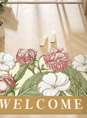 美式户地垫刮泥蹭土防滑脚垫子关进门玄门口入可裁F768H55T剪门丝