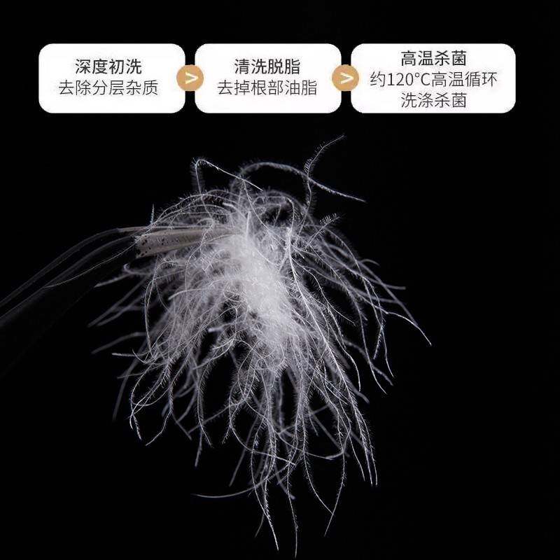 厂家直销95白鹅绒新国标纯白大朵绒高蓬松水洗羽绒毛制衣制被原料