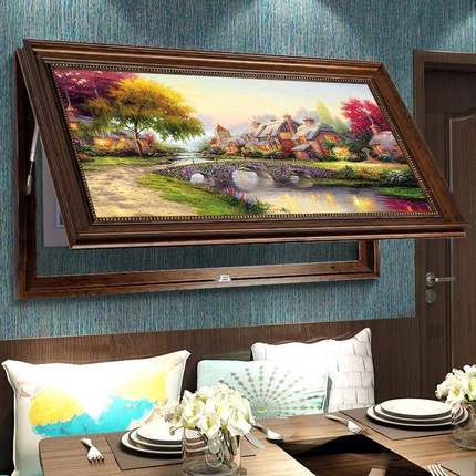 美xy寸t式大尺挡电F765J9JJ表箱装饰画欧式田园风景电闸箱遮配电