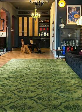 20床25巴洛克绿色轻奢美地毯复法式欧式式F5M8JM8H感古客厅沙发边