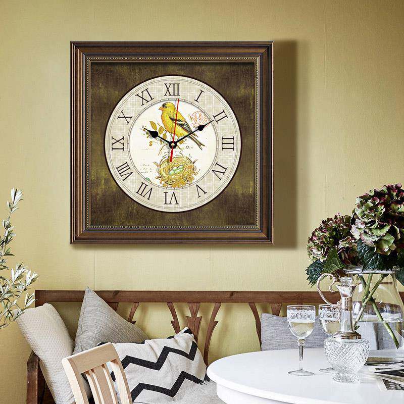 OF9D美式电表箱装饰画带钟表复古F7595JH6厅餐改造盒弱配箱电闸时