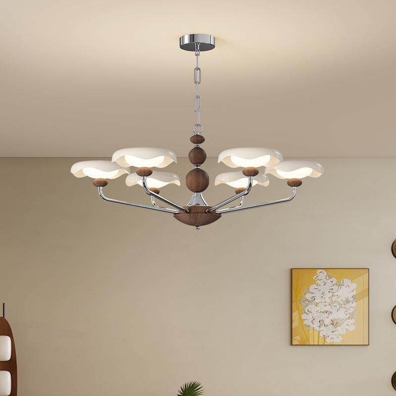 法式奶油餐厅灯中古风复古木大厅主灯全光卧谱护纹眼室客厅856吊,家装灯饰光源,智能吊灯,淘宝优惠券,粉丝福利购,淘宝优惠卷